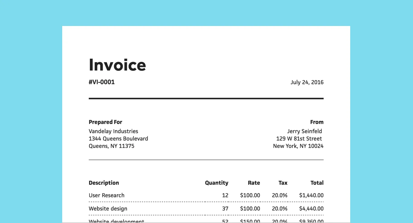 A downloadable Cushion invoice PDF