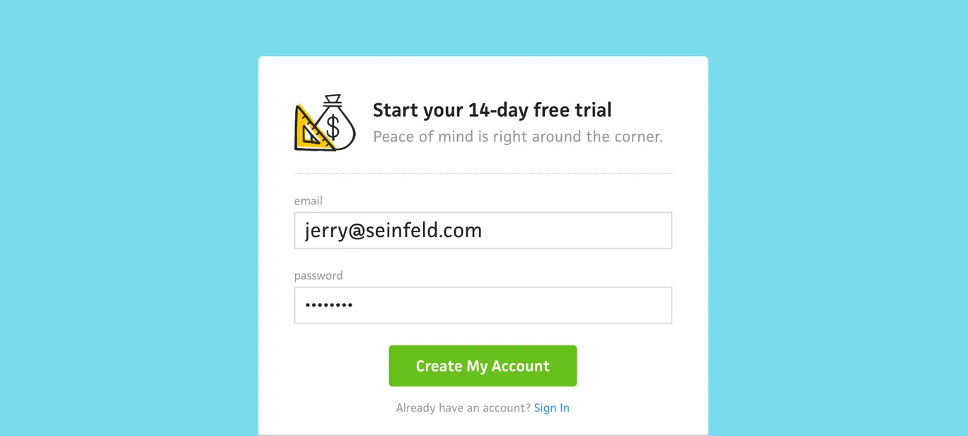 Sign up for Cushion without a credit card